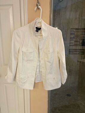Calvin Klein White Women's Tailored Button Jacket